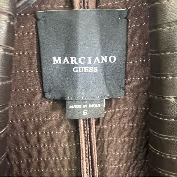 Marciano Guess Shayna Drape Leather Jacket - size 6 - Picture 9 of 15